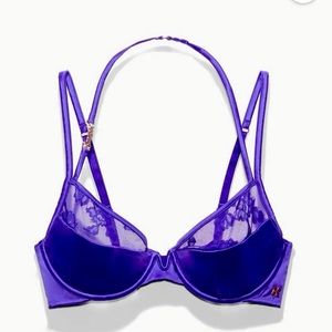 Savage X Fenty Purple Satin Lace Bra